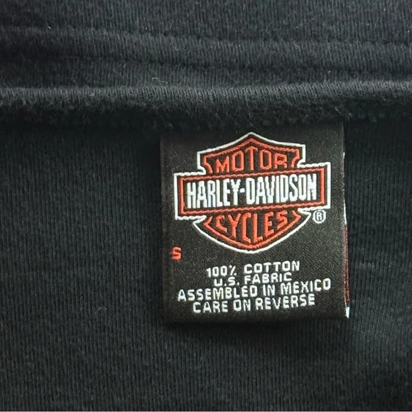 Harley Davidson Bling Rhinestone Eagle Biker Moto Top Thunder 2005 Women’s S - Picture 6 of 8